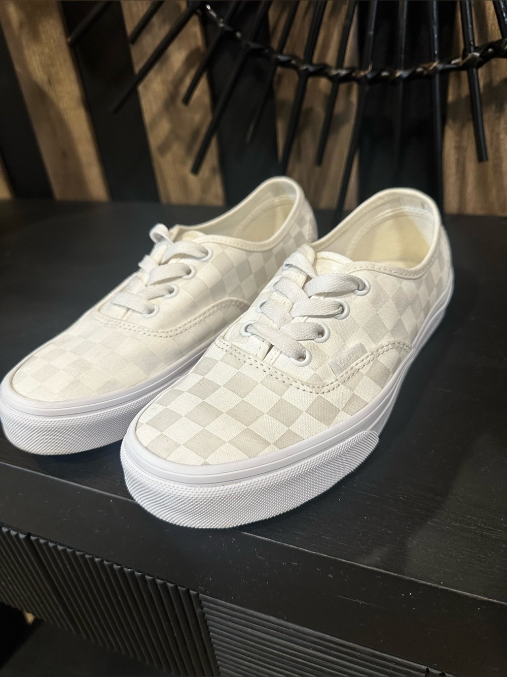 Vans woman/men White Checkerboard Low-Top Lace Sneakers